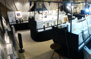 Evening Scene of MAPSandART's booth at Blue Hills at Round Top, TX