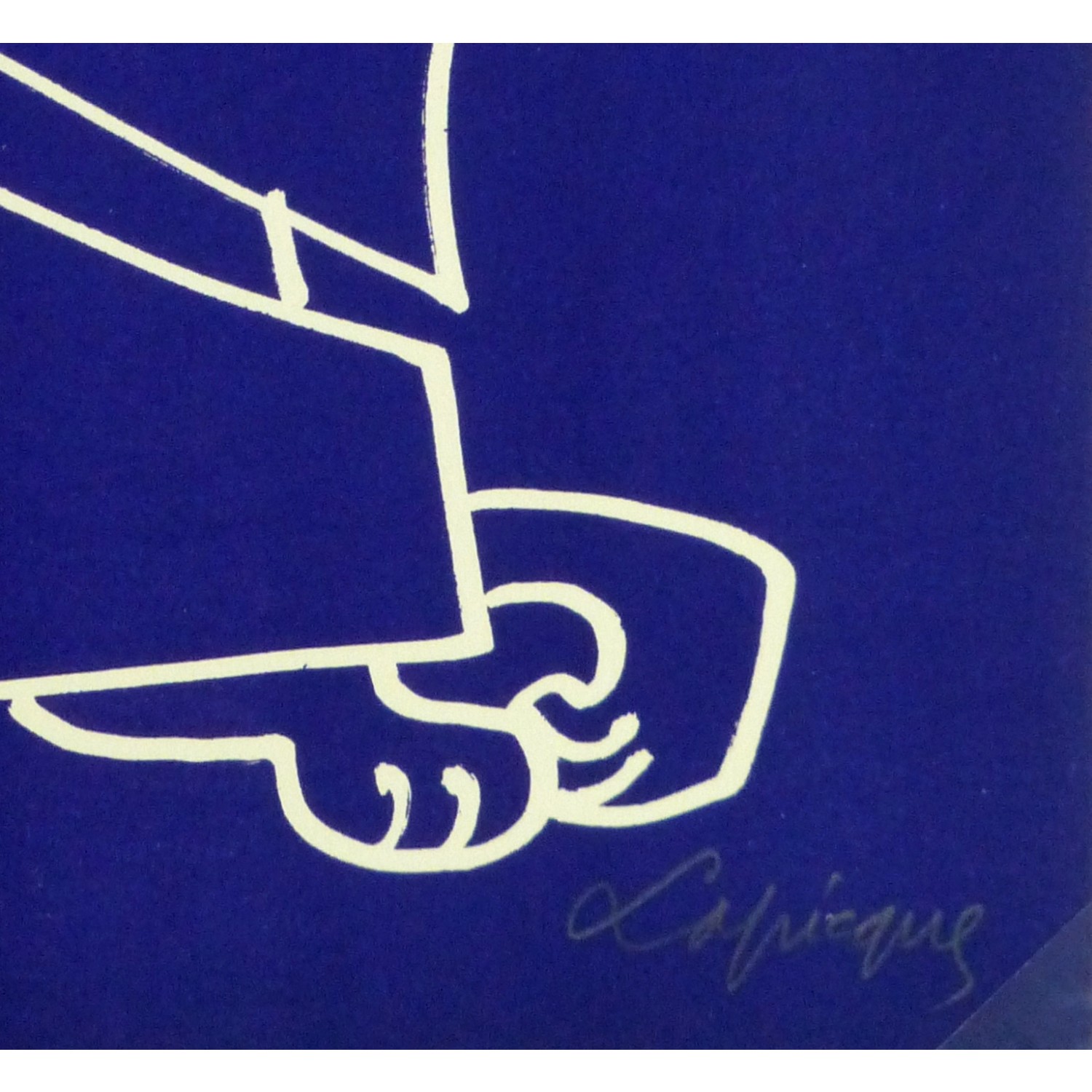 Abstract Lithograph by Charles Lapicque L'Ambition - signature detail - 9148m Abstract Lithograph by Charles Lapicque L'Ambition - signature detail - 9148m