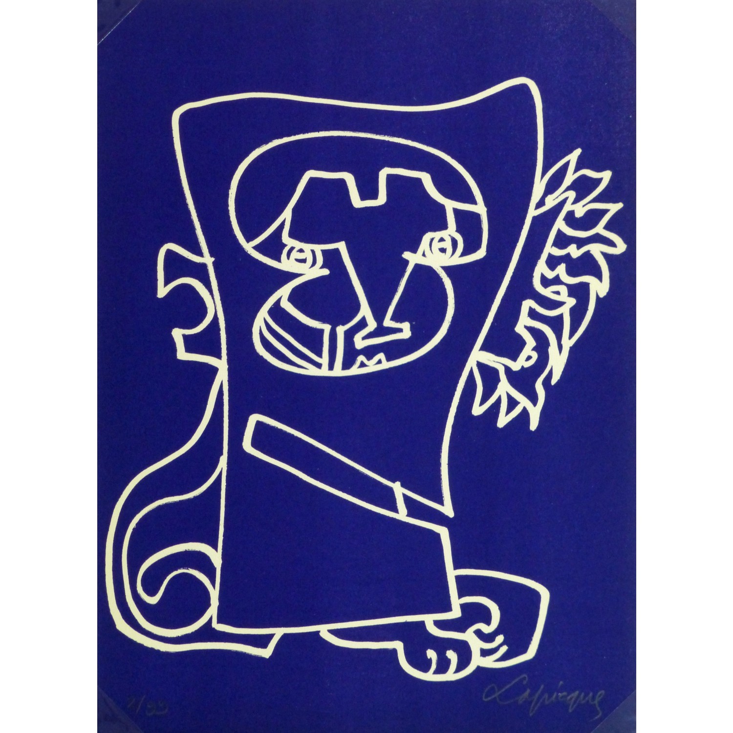 Abstract Lithograph by Charles Lapicque L'Ambition 9148m Abstract Lithograph by Charles Lapicque L'Ambition 9148m