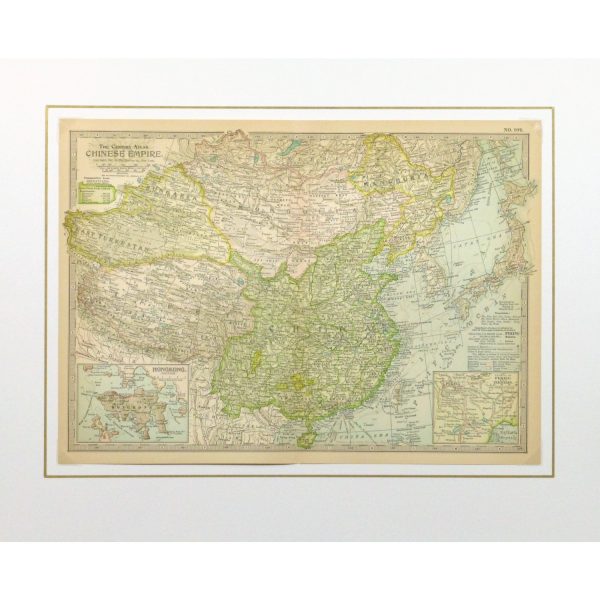 Antique Map Chinese Empire - matted - 9237m