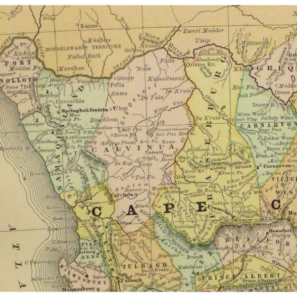 Original Antique Map Cape Colony - detail - 9243m