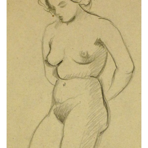 Vintage Pencil Drawing by Jean Ernst 9299