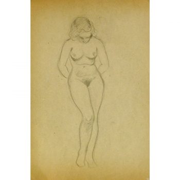 Vintage Pencil Drawing by Jean Ernst 9300