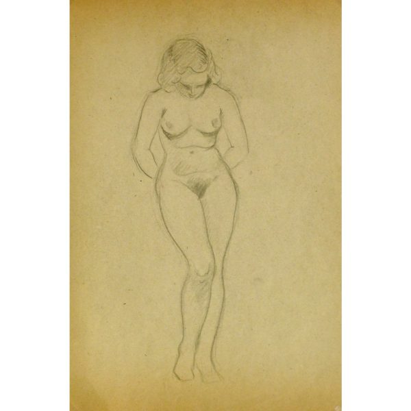 Vintage Pencil Drawing by Jean Ernst 9300
