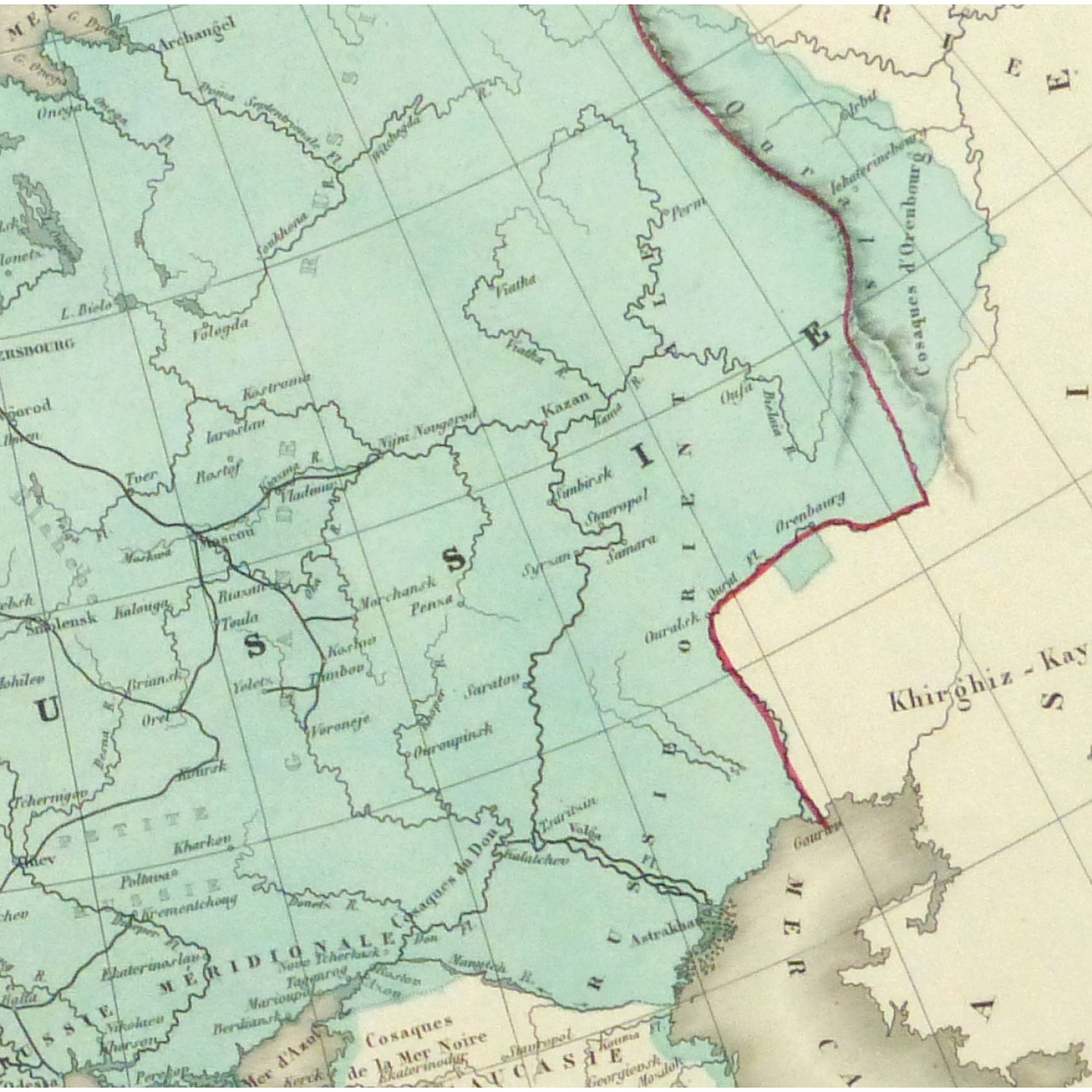 Original Antique Map Europe 1871 - detail - 9428m Original Antique Map Europe 1871 - detail - 9428m