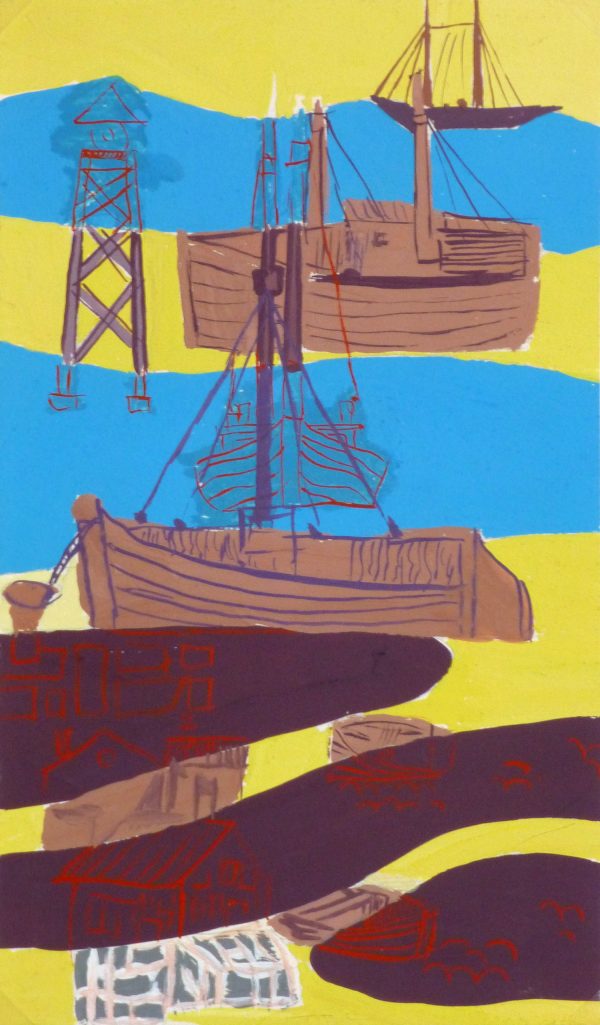 Abstract Gouache - Shipyard-main-10121M