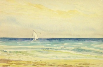 Watercolor Seascape - Sailing-main- 10163M