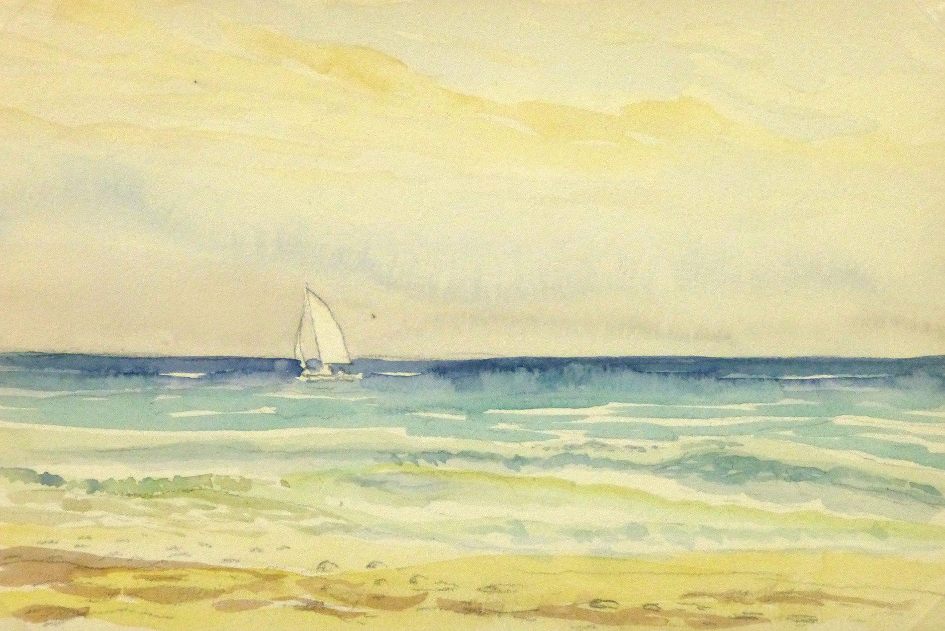 Watercolor Seascape - Sailing-main- 10163M