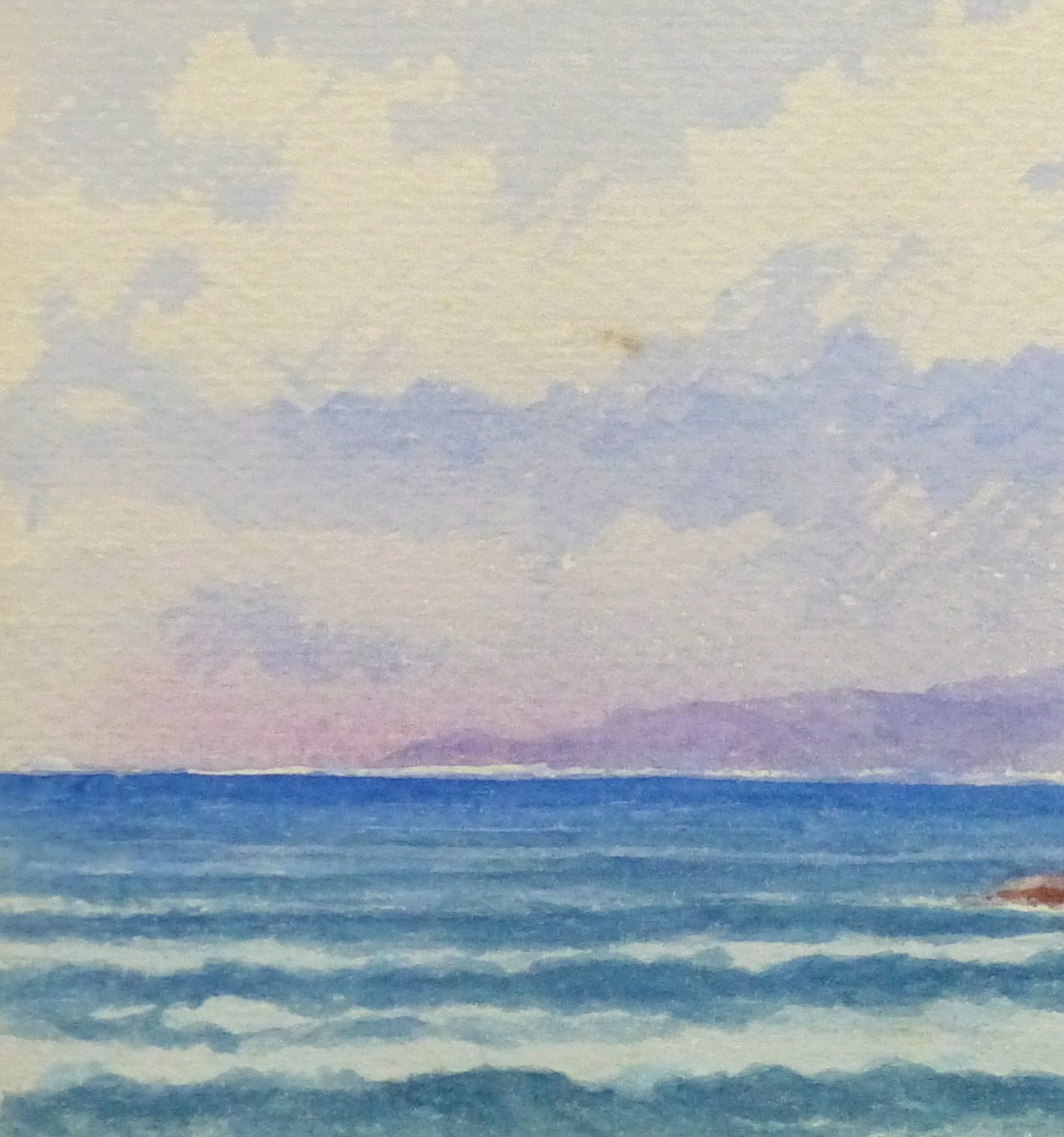 Watercolor Seascape - Rocky Shore-detail 2-10236M Watercolor Seascape - Rocky Shore-detail 2-10236M