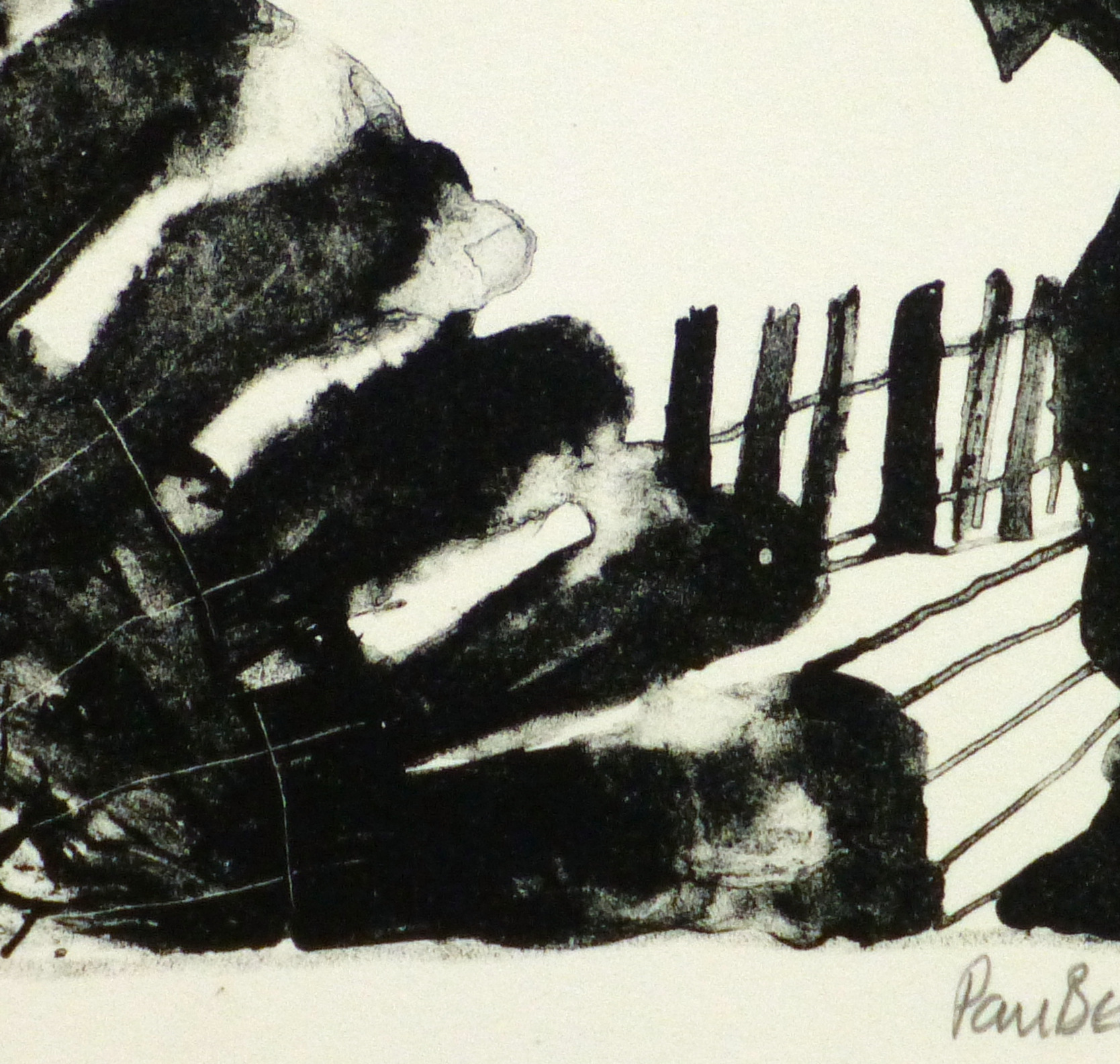 Arrows Abstract Lithograph-detail-9289K Arrows Abstract Lithograph-detail-9289K