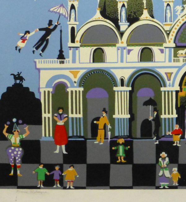 Lithograph - Venice Fantasy, Circa 1970-detail 2-10389M