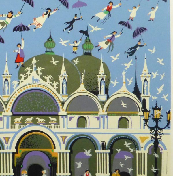 Lithograph - Venice Fantasy, Circa 1970-detail-10389M