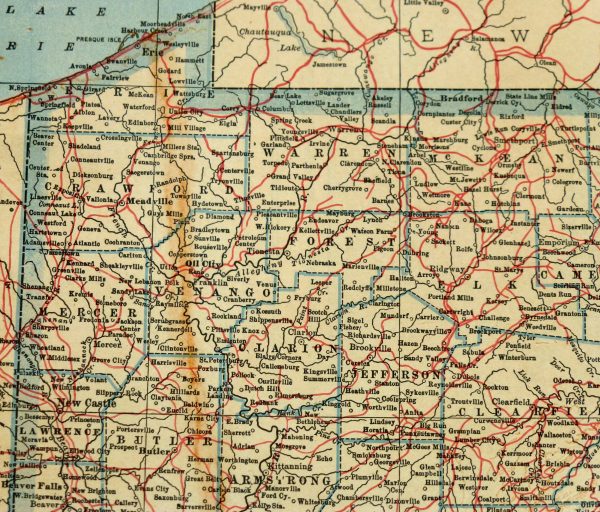 Pennsylvania Map, 1917-detail-5783K