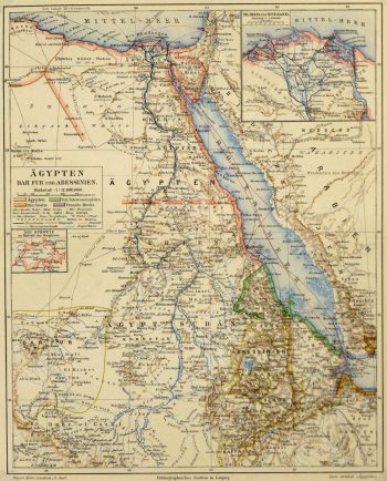 Egypt, Sudan & Ethiopia Map, Circa 1880-main-5791K