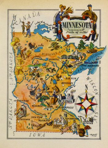 Minnesota Pictorial Map, 1946-main-6230K