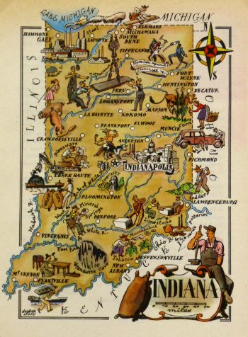 Pictorial Map - Indiana, 1946-main-6231K