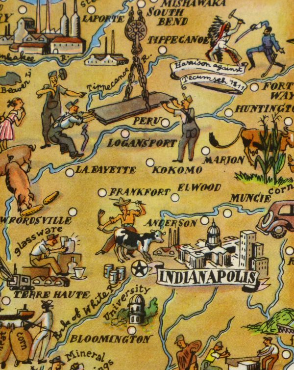 Pictorial Map - Indiana, 1946-detail-6231K