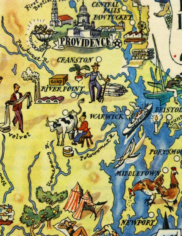 Rhode Island Pictorial Map, 1946-detail-6238K