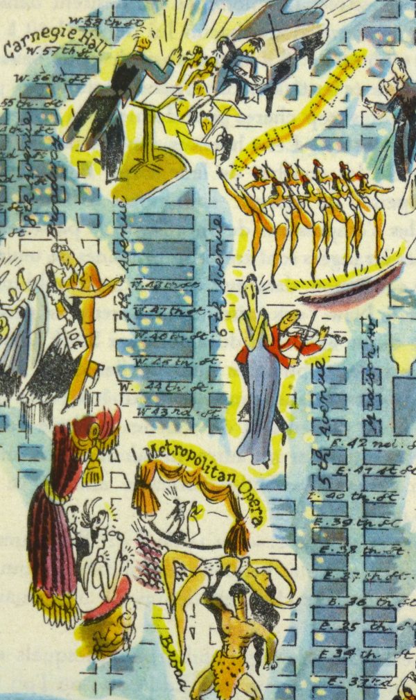 New York at Night Pictorial Map, 1946-detail-6242K