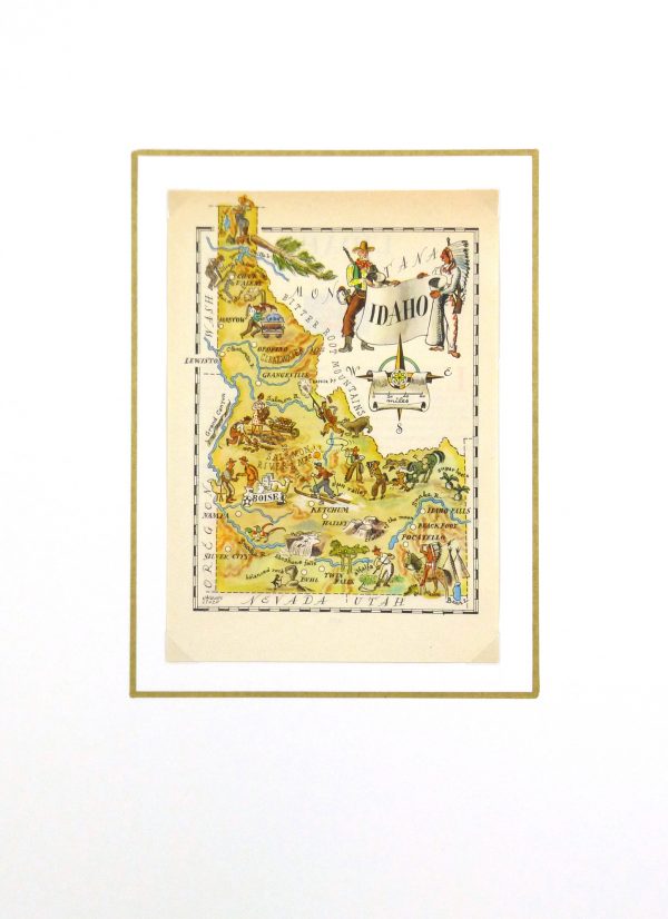 Pictorial Map - Idaho, 1946-matted-6244K