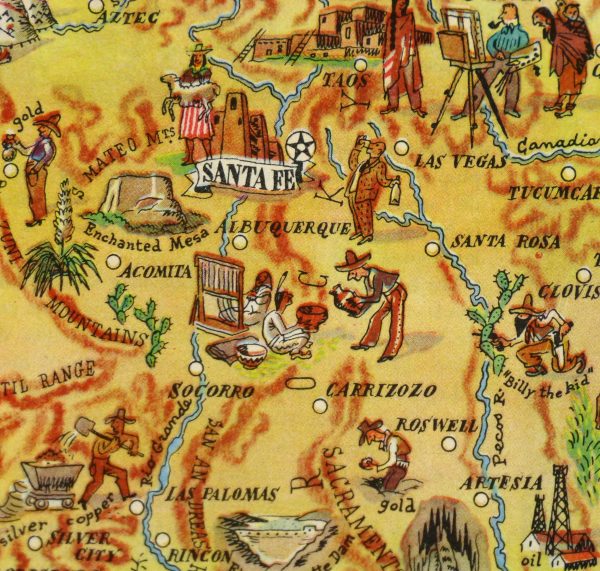 New Mexico Pictorial Map, 1946-detail-6247K