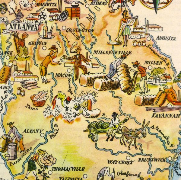 Pictorial Map - Georgia, 1946-detail-6254K