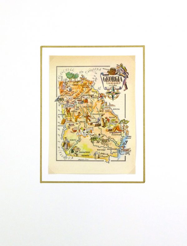 Pictorial Map - Georgia, 1946-matted-6254K