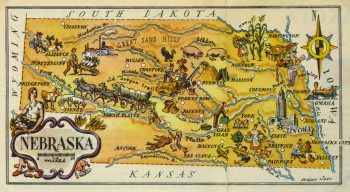 Nebraska Pictorial Map, 1946-main-6256K