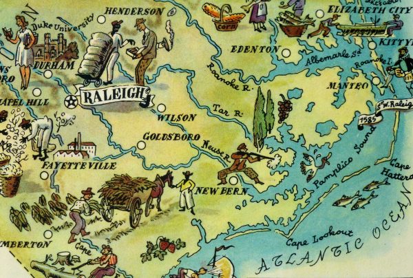 North Carolina Pictorial Map, 1946-detail-6261K