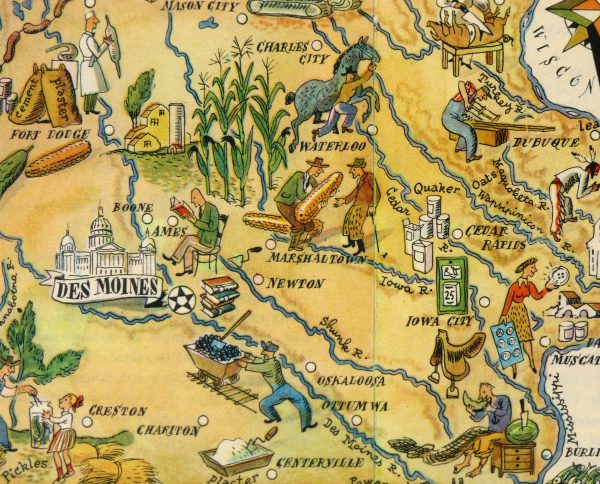 Pictorial Map - Iowa, 1946-detail-6263K
