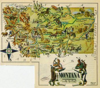 Montana Pictorial Map, 1946-main-6272K