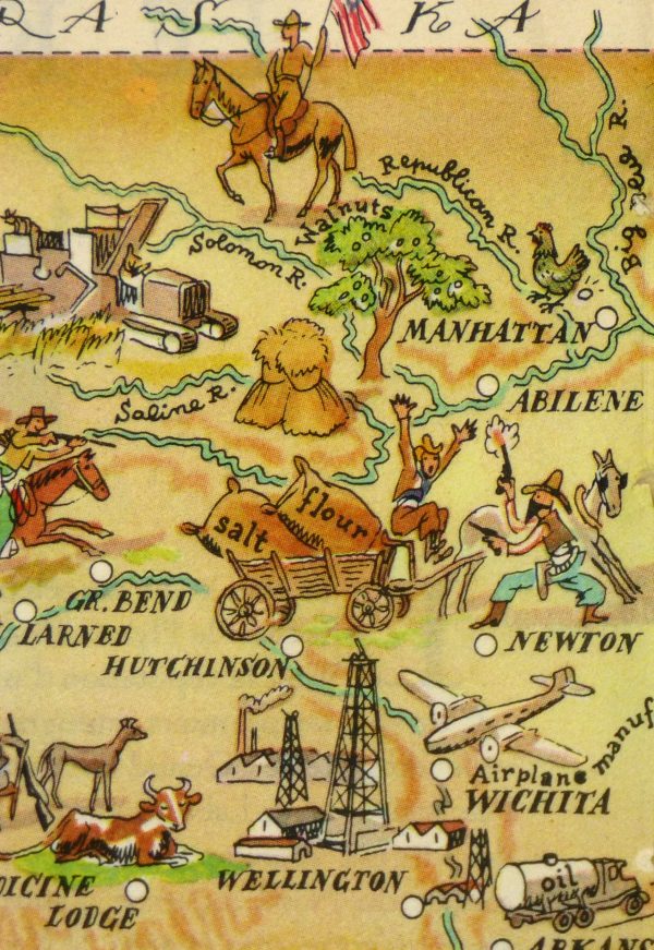 Pictorial Map - Kansas, 1946-detail-6276K