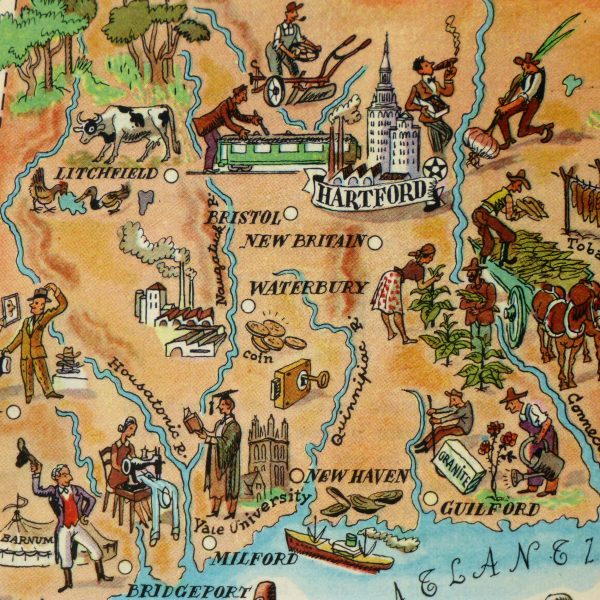 Pictorial Map - Connecticut, 1946-detail-6277K