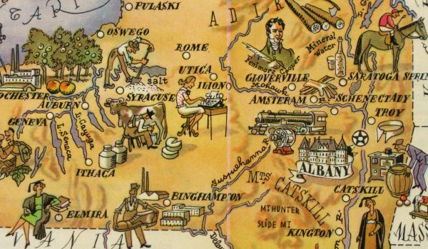 New York Pictorial Map, 1946-detail-6278K