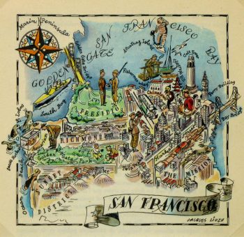 San Francisco Pictorial Map, 1946-main-6282K