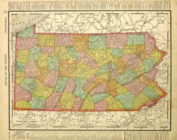 Map of Pennsylvania, 1895-main-6449K