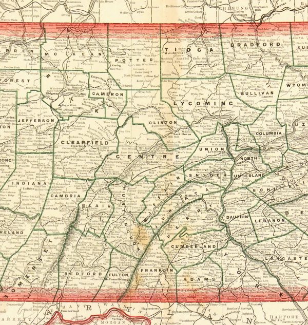 Pennsylvania Map, 1890-detail-6483K