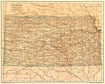 Map of Kansas, 1907-main-6534K