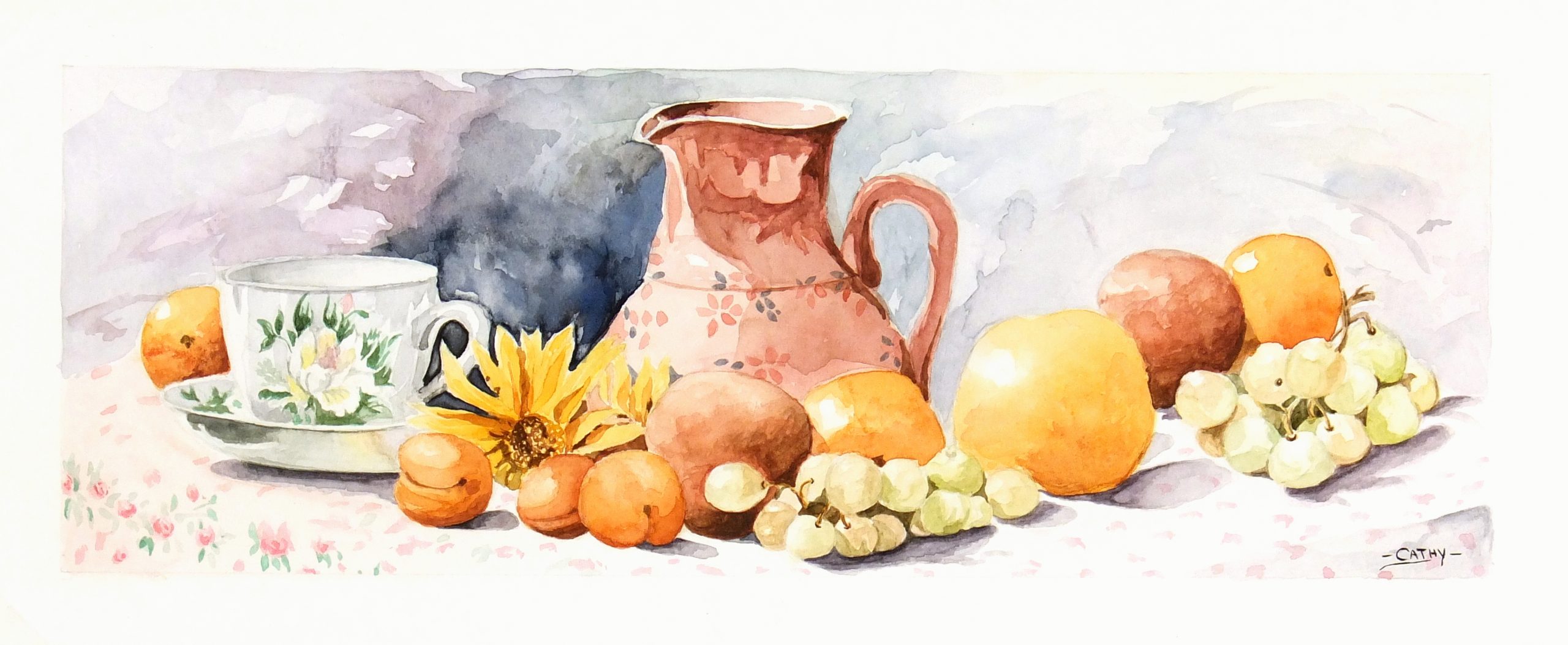 Watercolor Still Life- Season Harvest-main-7017K Watercolor Still Life- Season Harvest-main-7017K