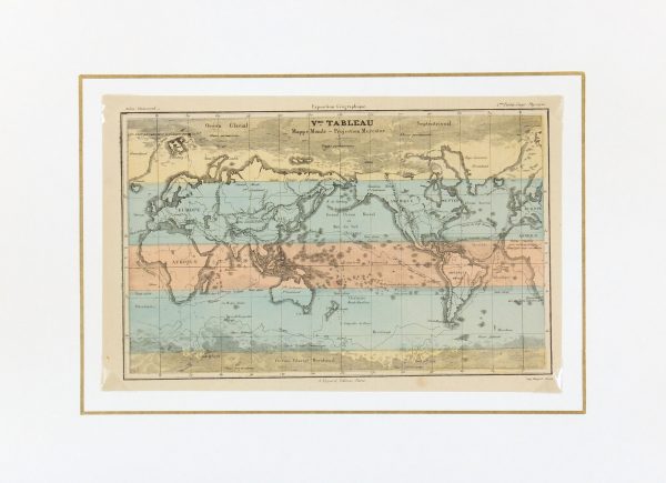 World Map, 1877-Matted-7313K
