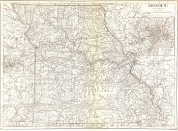 Missouri Map, 1910-main-7403K