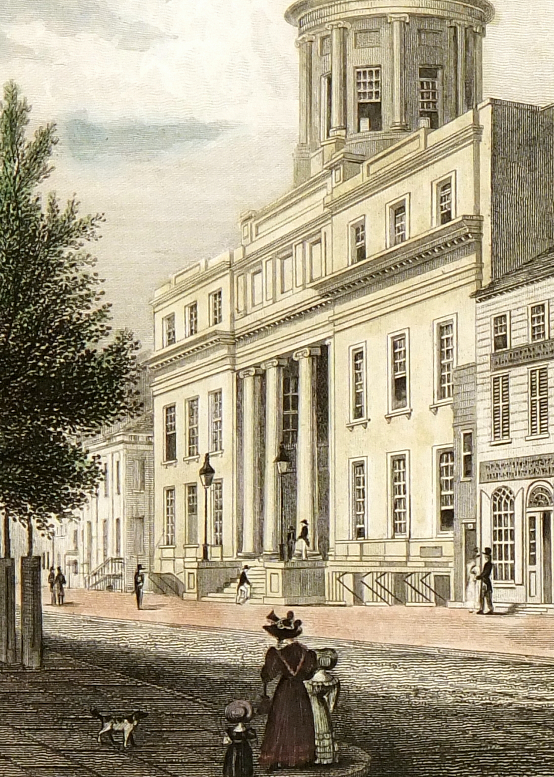 NYC Merchants' Exchange, 1830-detail-7418K NYC Merchants' Exchange, 1830-detail-7418K