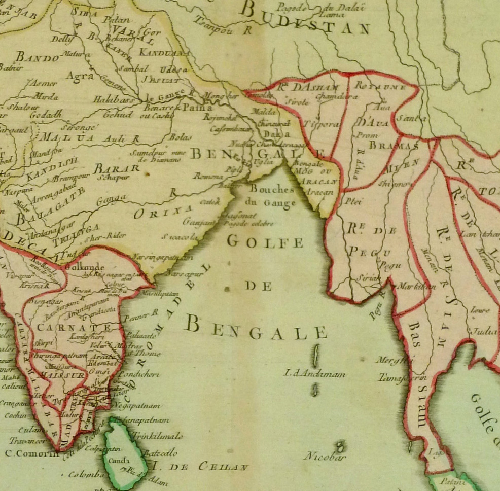 Map - India & Southeast Asia, 1767-detail-8120K Map - India & Southeast Asia, 1767-detail-8120K
