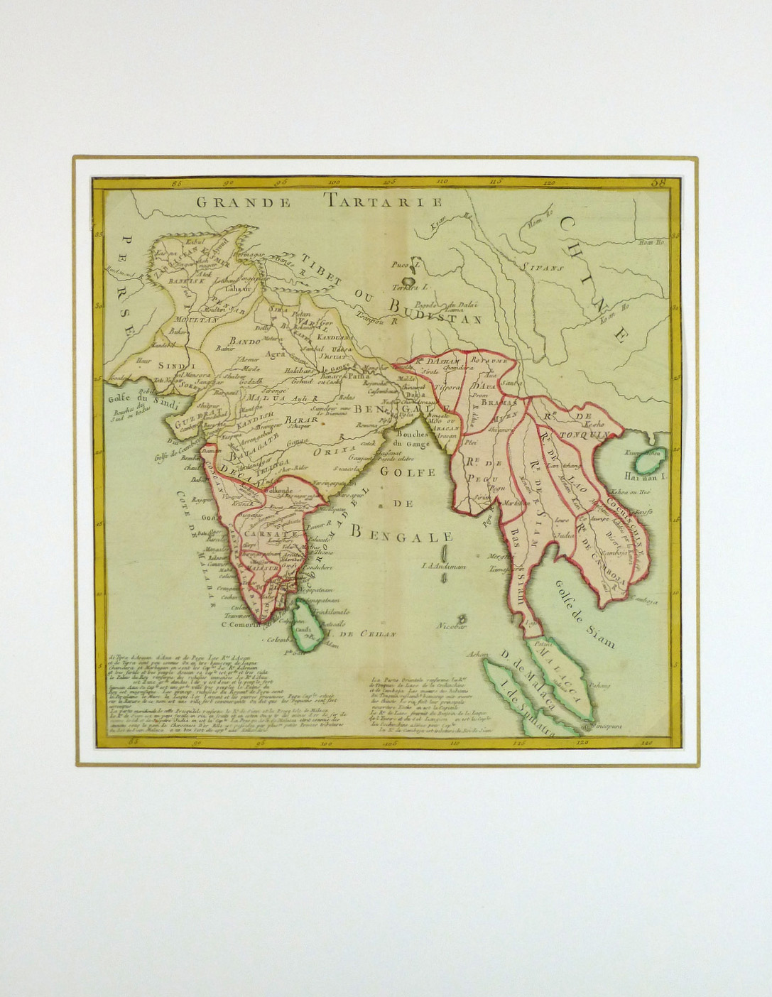 Map - India & Southeast Asia, 1767-matted-8120K Map - India & Southeast Asia, 1767-matted-8120K