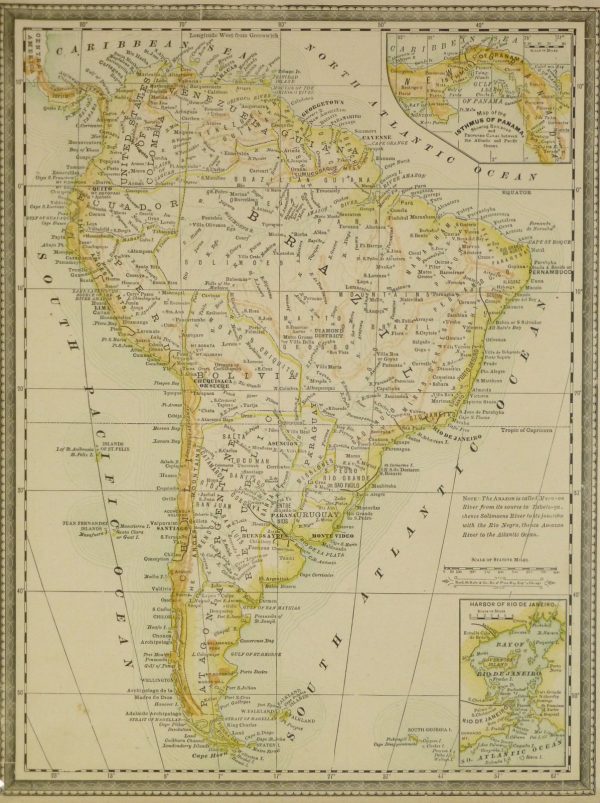 South America Map, 1890-main-8195K