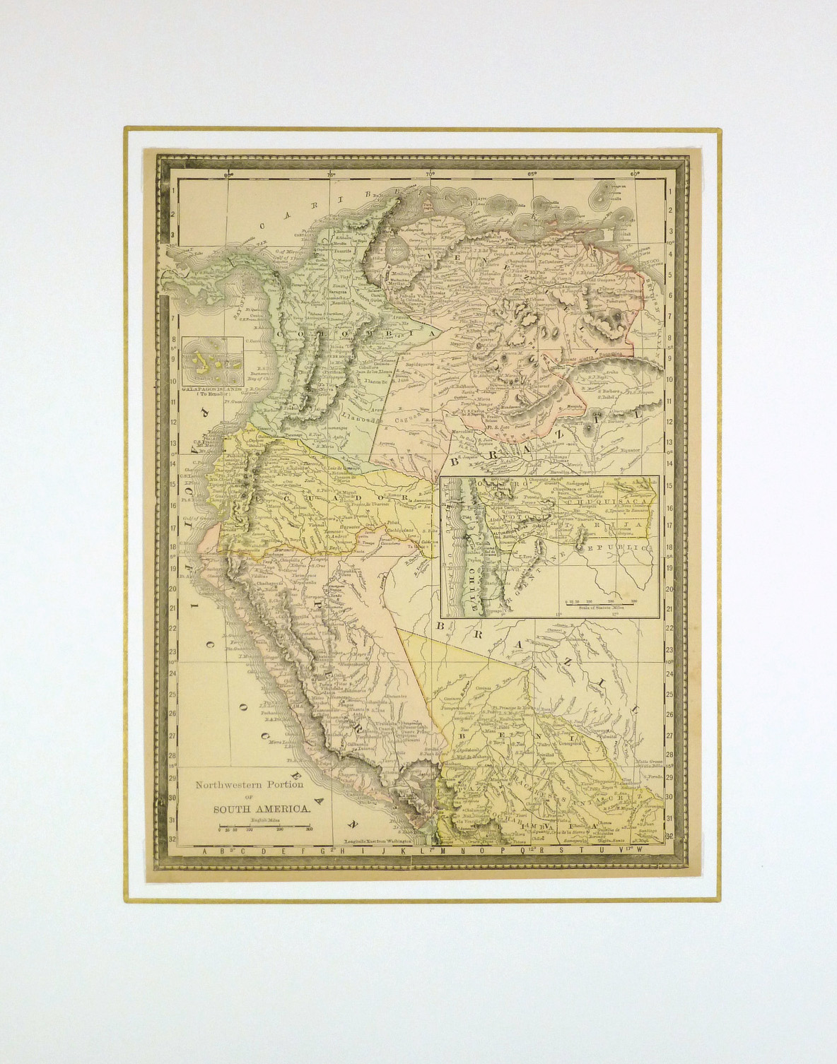 Northern South America, 1890-matted-8196K Northern South America, 1890-matted-8196K