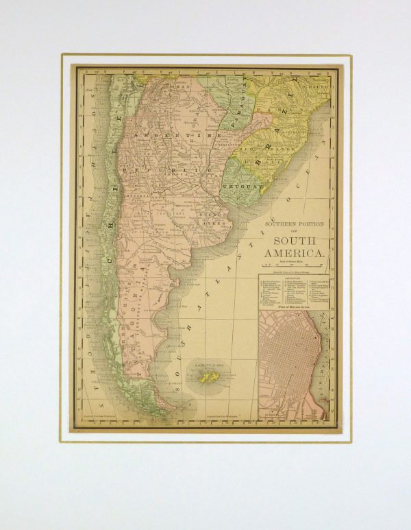 Argentina and Chile, 1890-matted-8197K