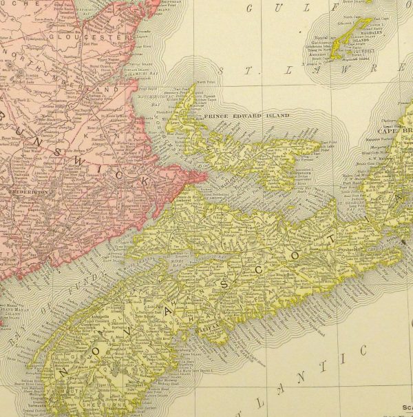 Maritime Provinces, Canada Map, 1895-detail-8553K