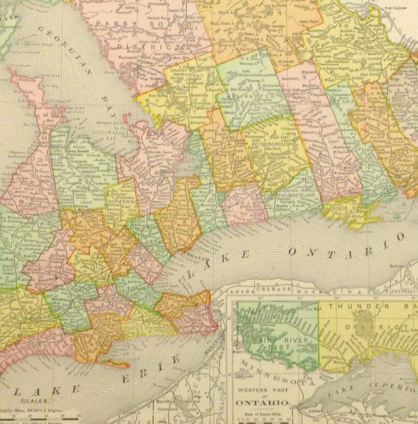 Ontario, Canada Map, 1895-detail-8556K