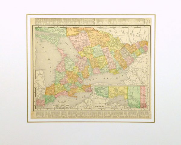 Ontario, Canada Map, 1895-matted-8556K